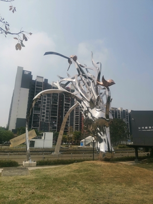 Outdoor Stainless Steel Animal Sculpture Metal Lighting Sculpture