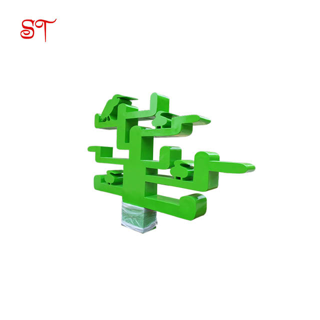 Campus Resin Art Sculpture Bird Modern Landscape Green SS Metal